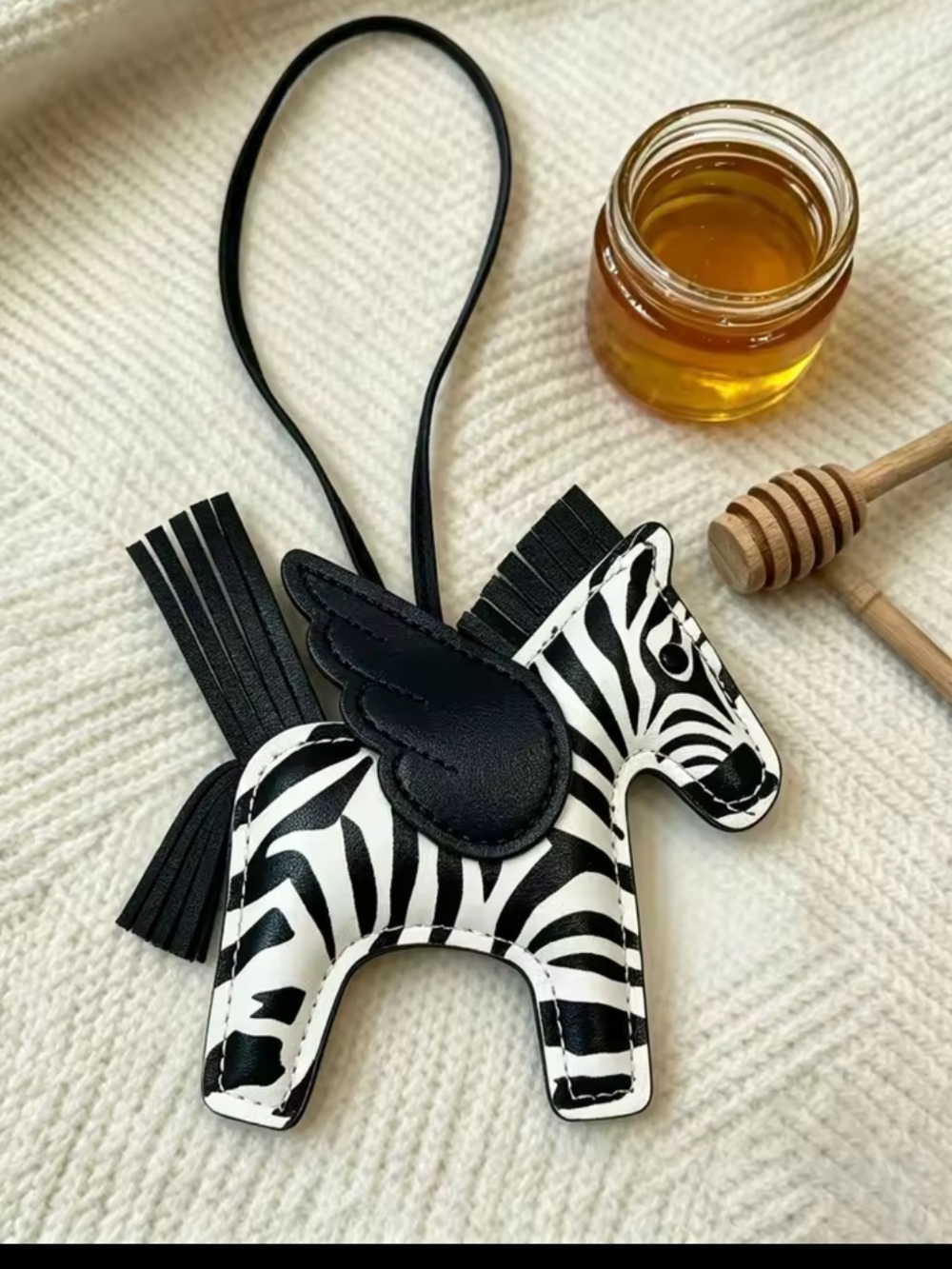 Zebra Print Cosmetic Bag charm